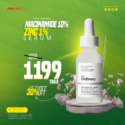 The Ordinary Niacinamide 10% + Zinc 1% Serum (30ml)